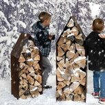 Houtstapelaar huis klein