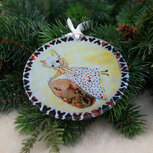 Kerstbal engel in jurk