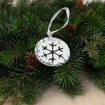 Kerstbal sneeuwvlok klein