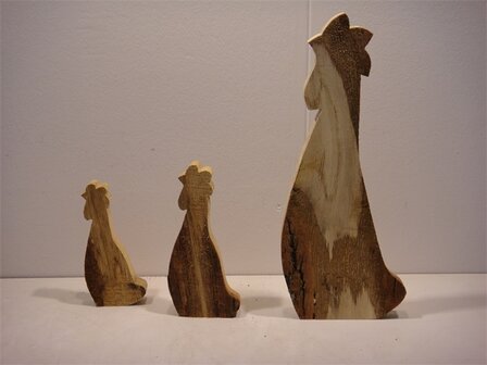 Haan schors gepolijst h30cm