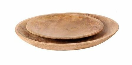 Schaal teak onbehandeld D40cm