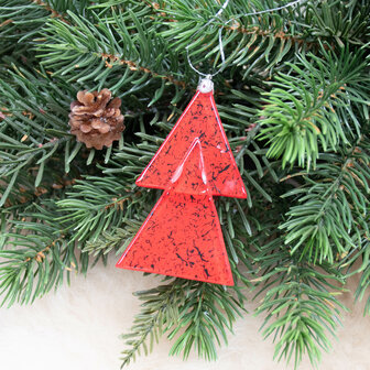 Kerstboompje rood-zwart