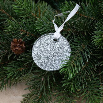 kerstbal zilver klein