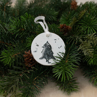 Kerstbal dennenboom klein