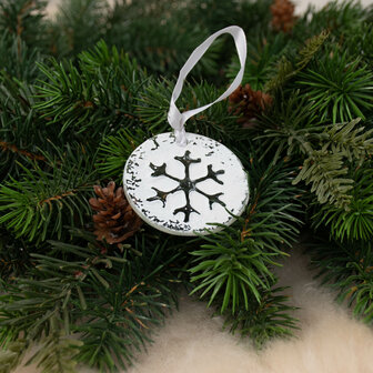 Kerstbal sneeuwvlok klein